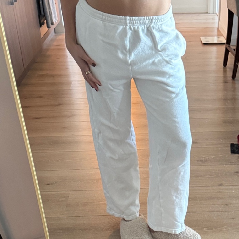 John Galt white sweatpants